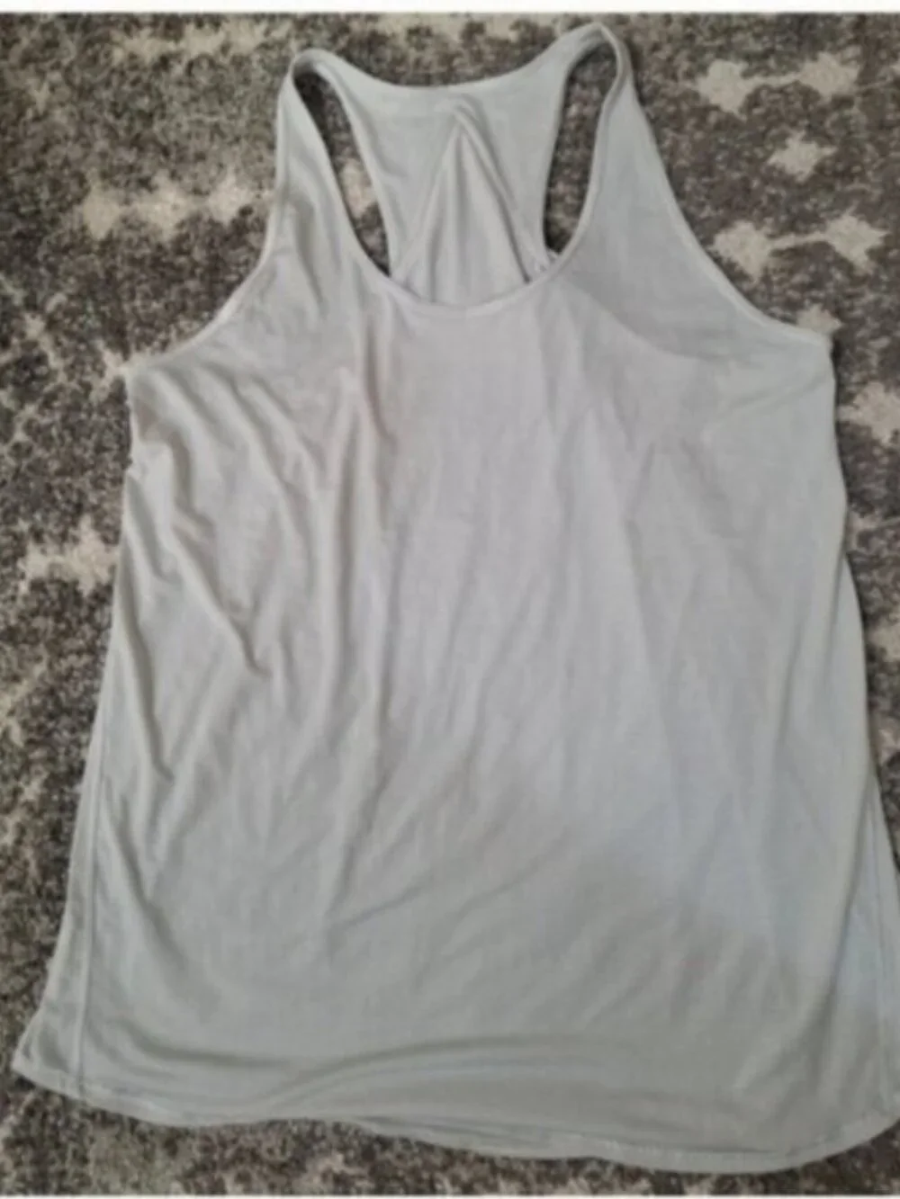 Lululemon Grey Essential Athletica Gym Yoga  Pleated Top Sz 8/10